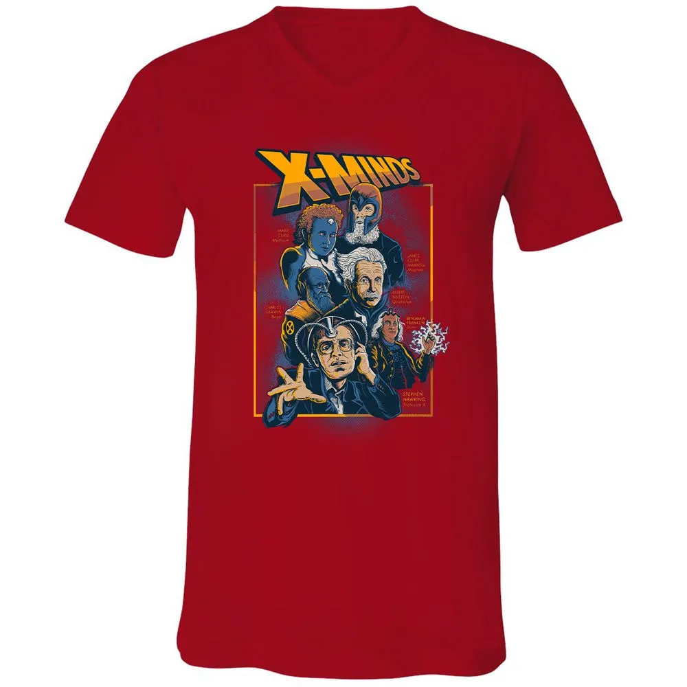 Unisex V-Neck T-Shirt - KH6CH7RS - Red - 3