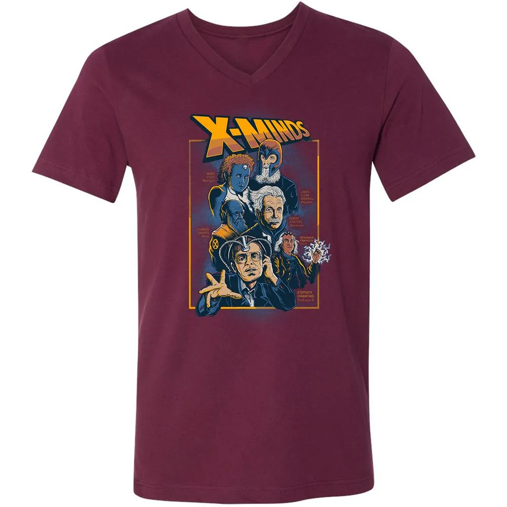 Unisex V-Neck T-Shirt - KH6CH7RS - Maroon - 6