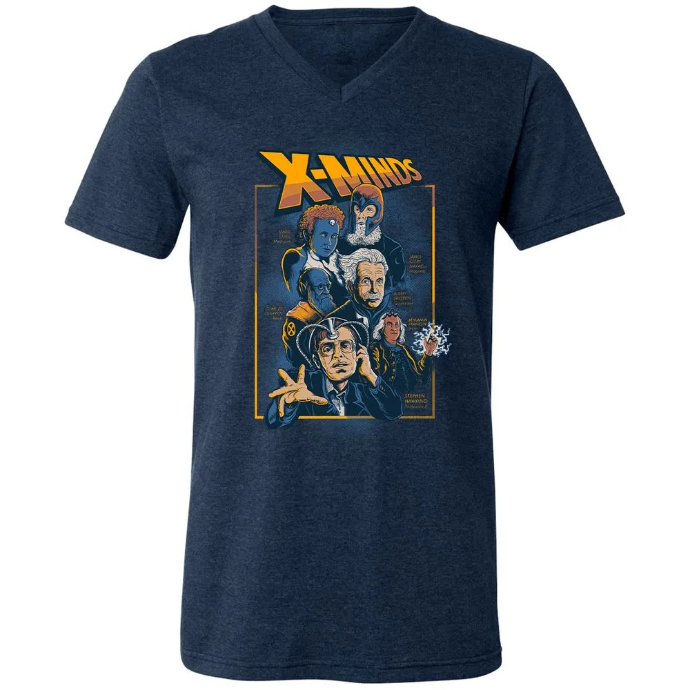 Unisex V-Neck T-Shirt - KH6CH7RS - Heather Navy - 15