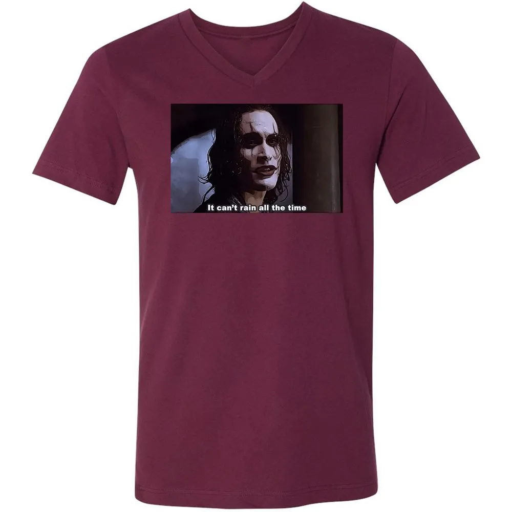 Unisex V-Neck T-Shirt - 7WJJ8HLQ - Maroon - 6