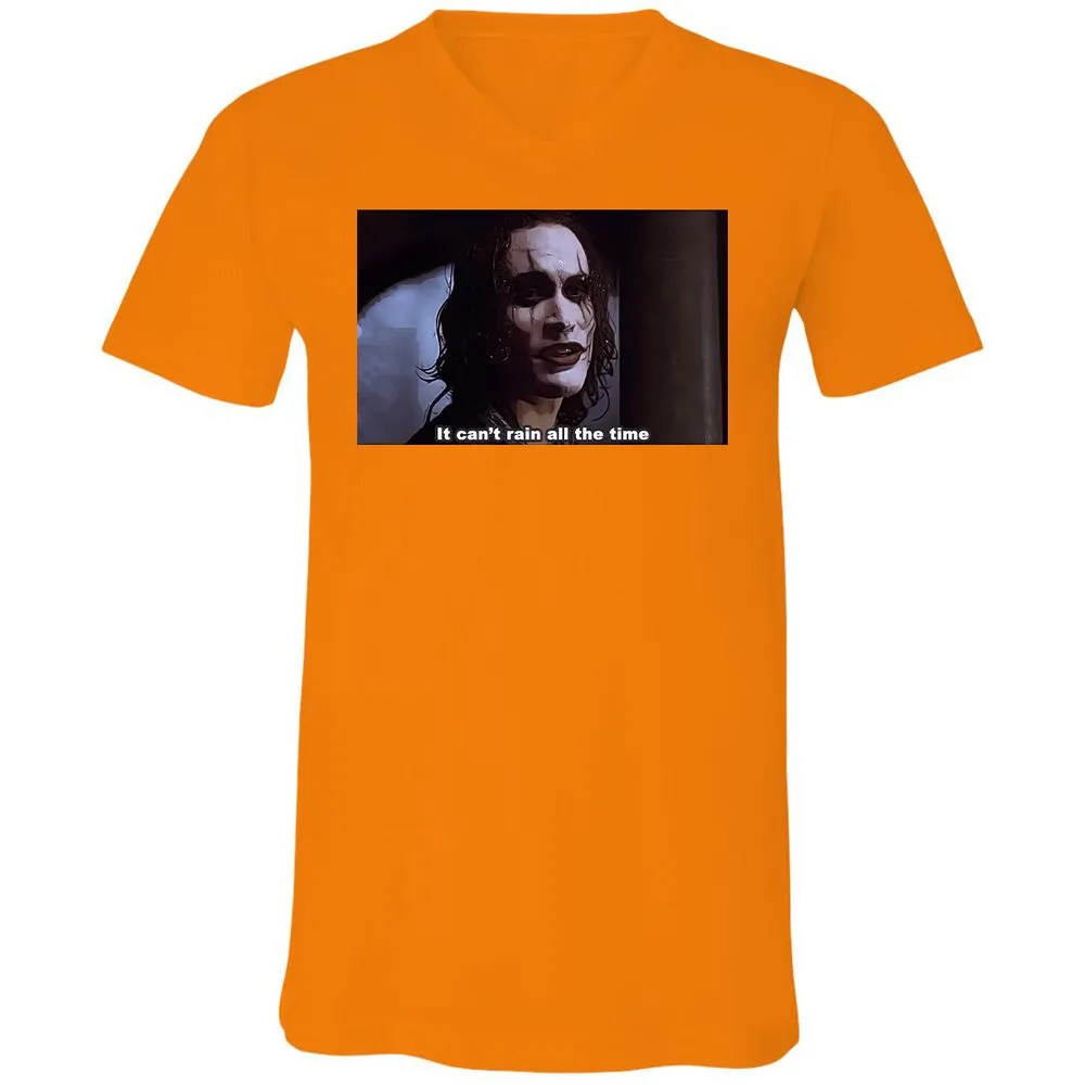 Unisex V-Neck T-Shirt - 7WJJ8HLQ - Orange - 11
