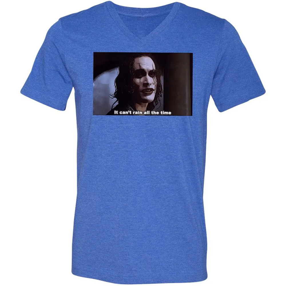 Unisex V-Neck T-Shirt - 7WJJ8HLQ - Heather True Royal - 14
