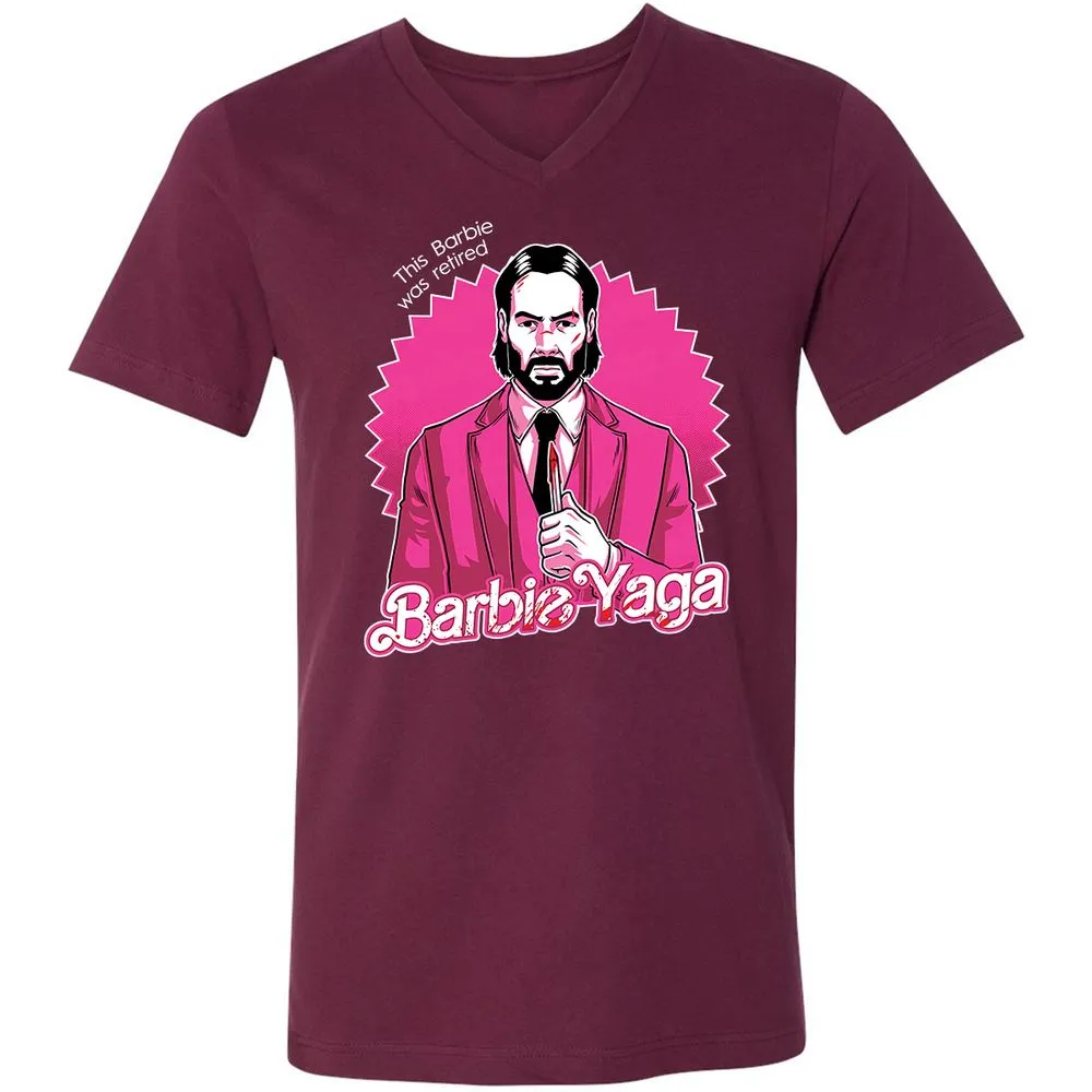 Unisex V-Neck T-Shirt - KEVDZ3J6 - Maroon - 6