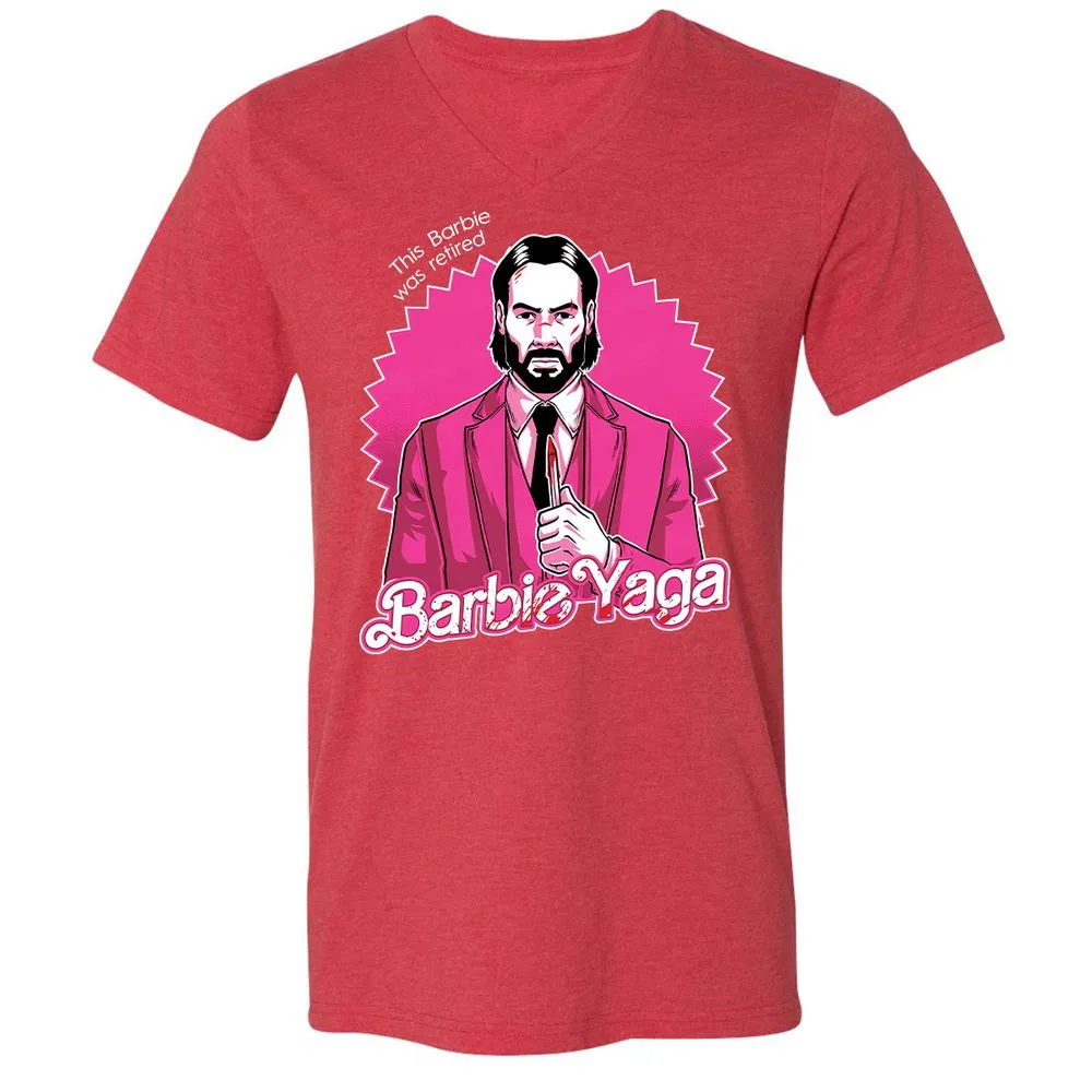 Unisex V-Neck T-Shirt - KEVDZ3J6 - Heather Red - 16