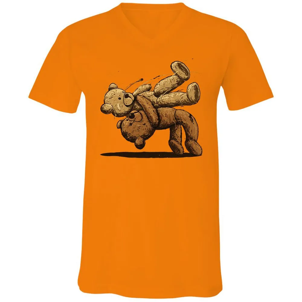 Unisex V-Neck T-Shirt - SS2E5J73 - Orange - 11