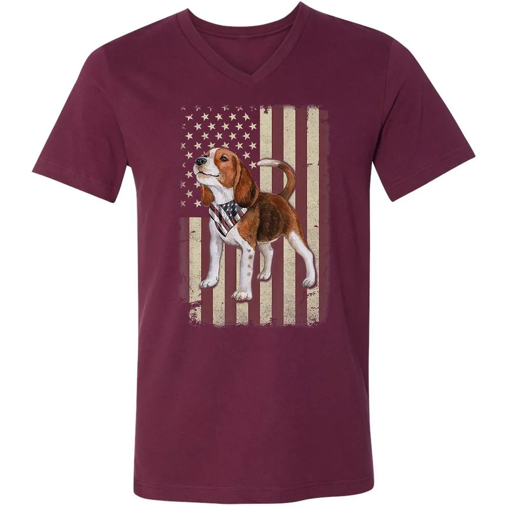 Unisex V-Neck T-Shirt - YDWD5GG3 - Maroon - 6