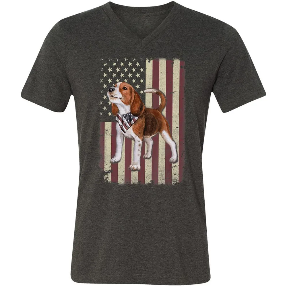 Unisex V-Neck T-Shirt - YDWD5GG3 - Dark Grey Heather - 8