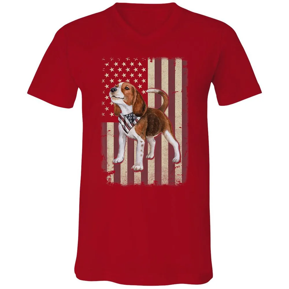 Unisex V-Neck T-Shirt - YDWD5GG3 - Red - 3