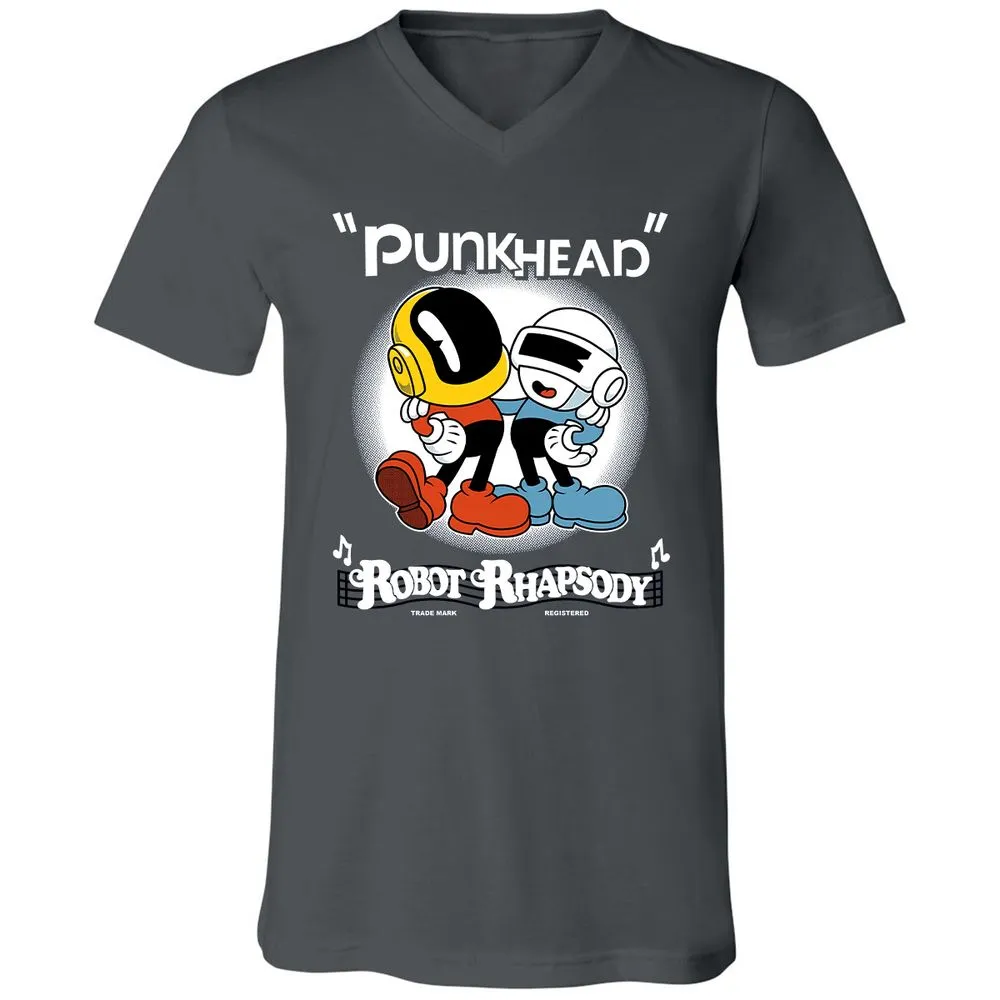 Unisex V-Neck T-Shirt - 4U1AL3HQ - Asphalt - 12