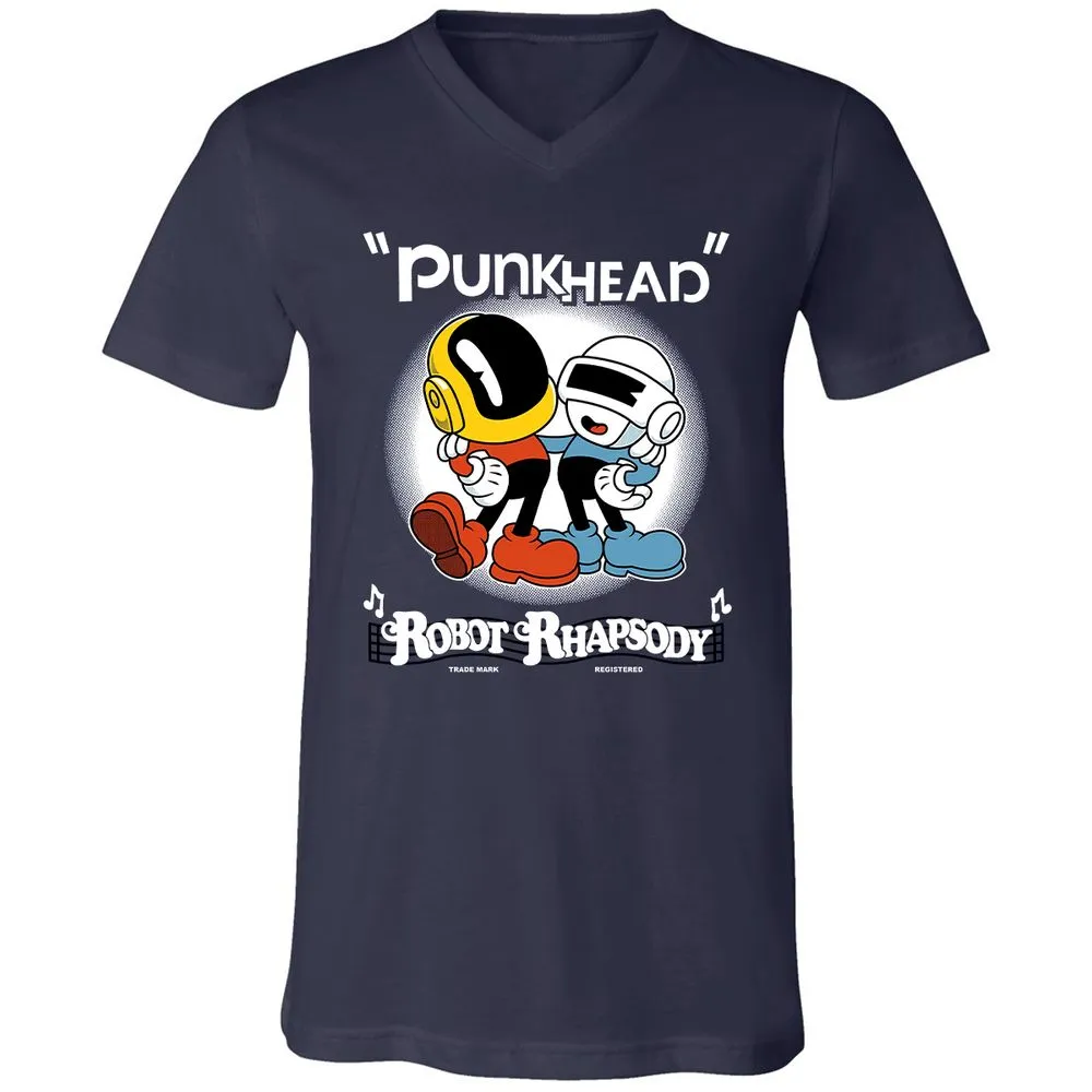 Unisex V-Neck T-Shirt - 4U1AL3HQ - Navy - 2