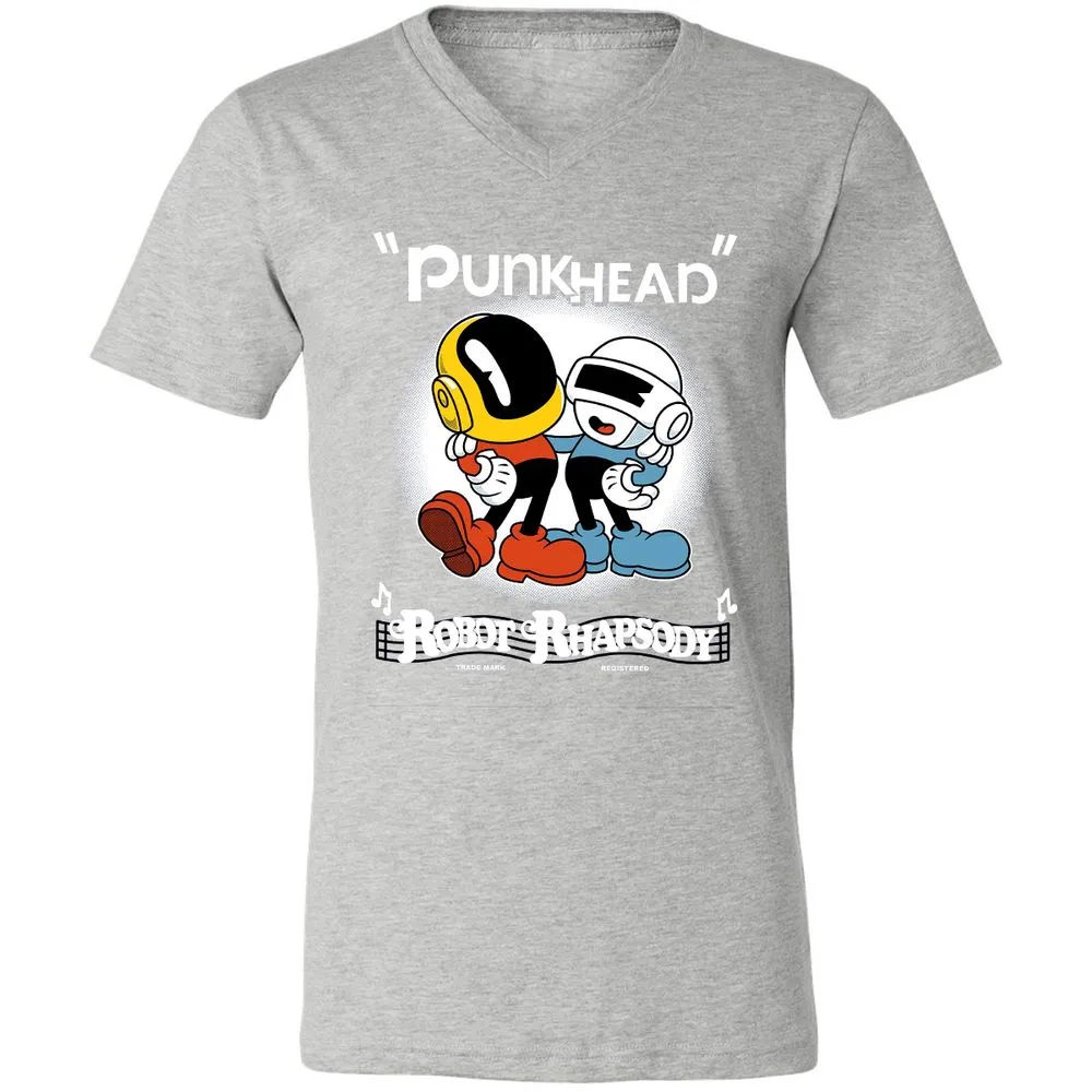Unisex V-Neck T-Shirt - 4U1AL3HQ - Athletic Heather - 7
