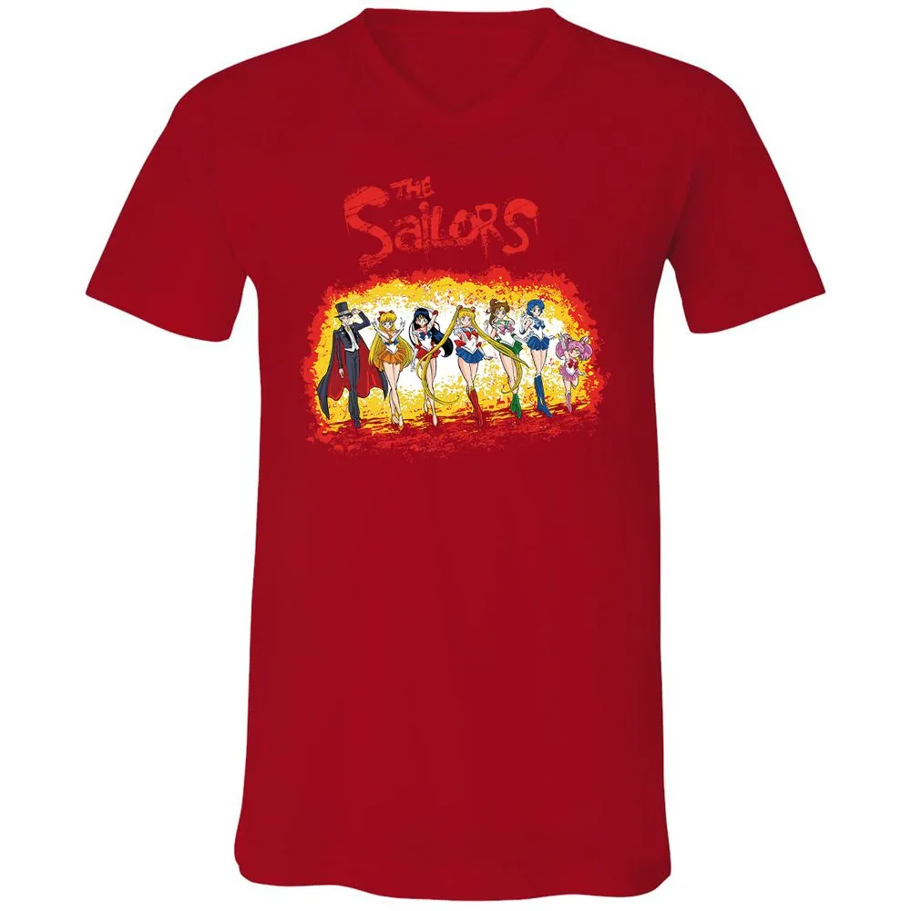 Unisex V-Neck T-Shirt - TJEQEL99 - Red - 3