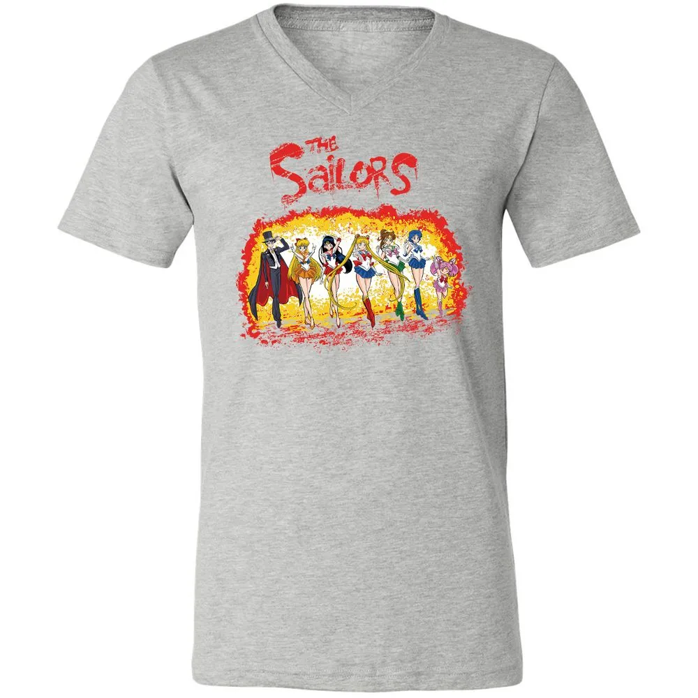Unisex V-Neck T-Shirt - TJEQEL99 - Athletic Heather - 7