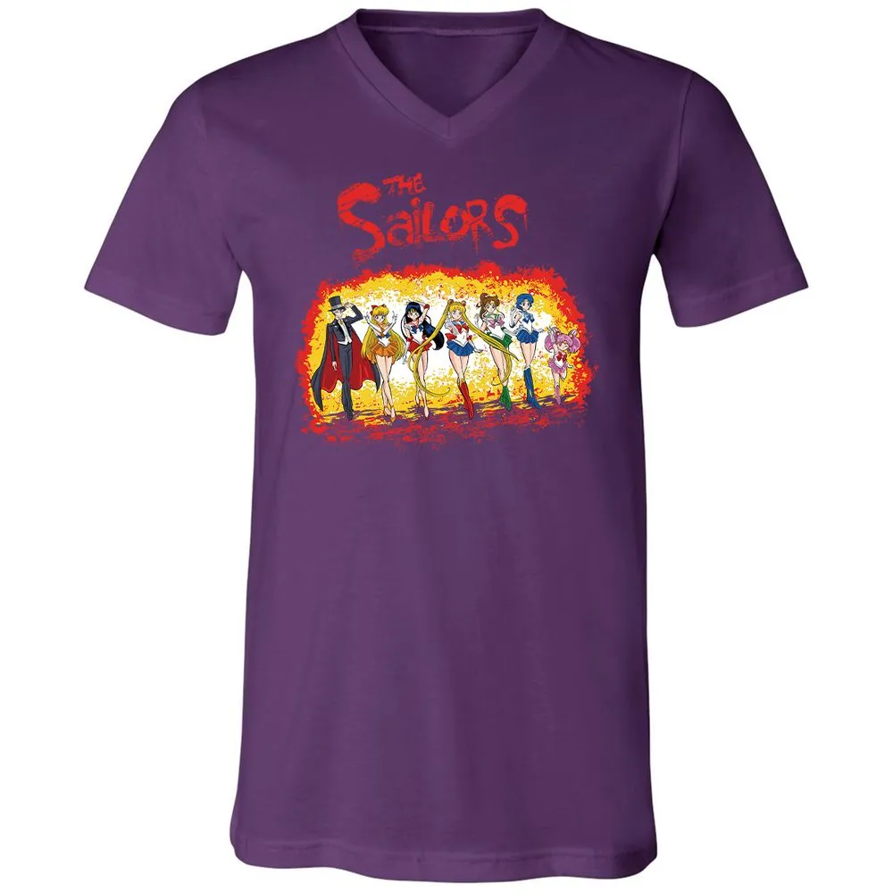 Unisex V-Neck T-Shirt - TJEQEL99 - Team Purple - 9