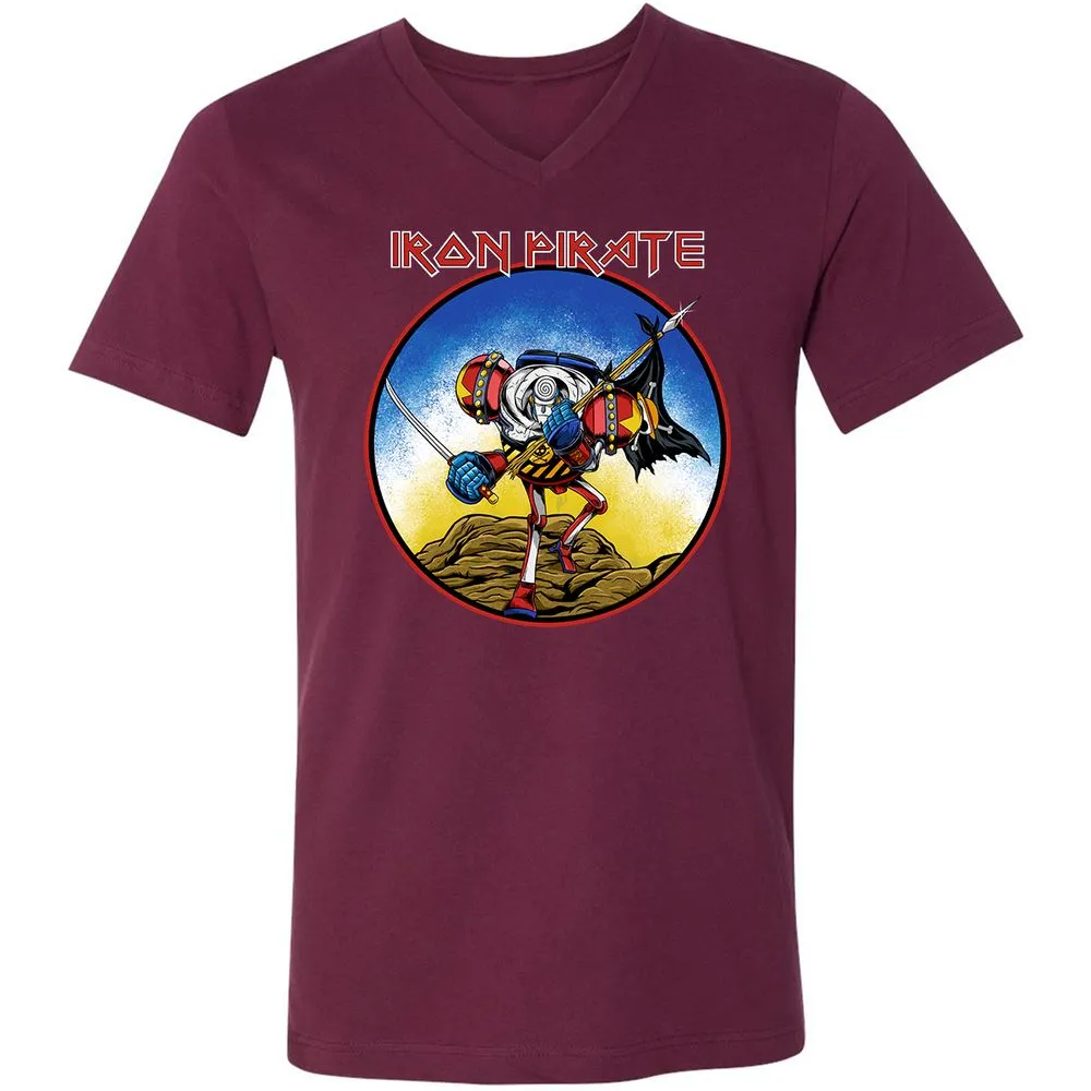 Unisex V-Neck T-Shirt - 3VTMB9AP - Maroon - 6