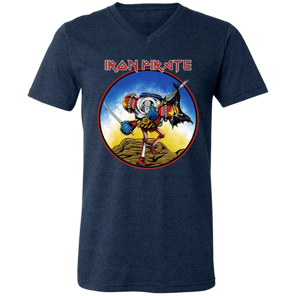 Unisex V-Neck T-Shirt - 3VTMB9AP - Heather Navy - 15