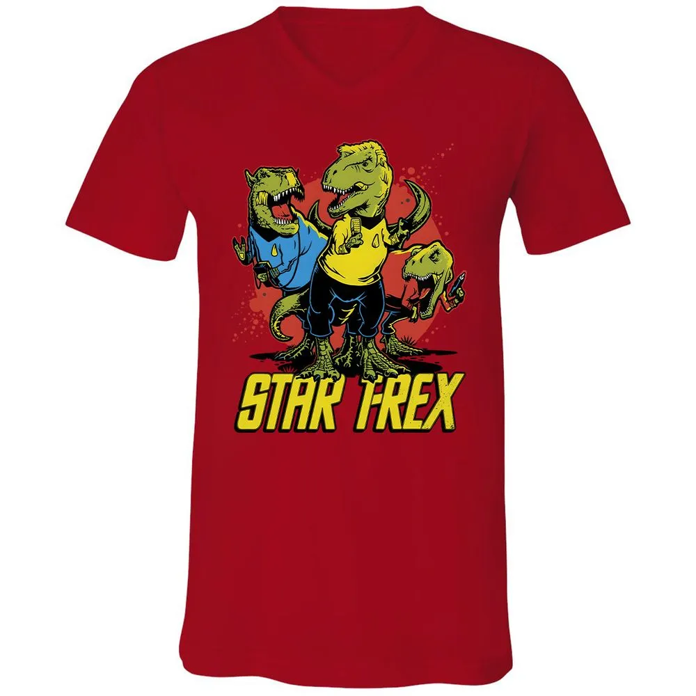 Unisex V-Neck T-Shirt - UBLKUJKQ - Red - 3