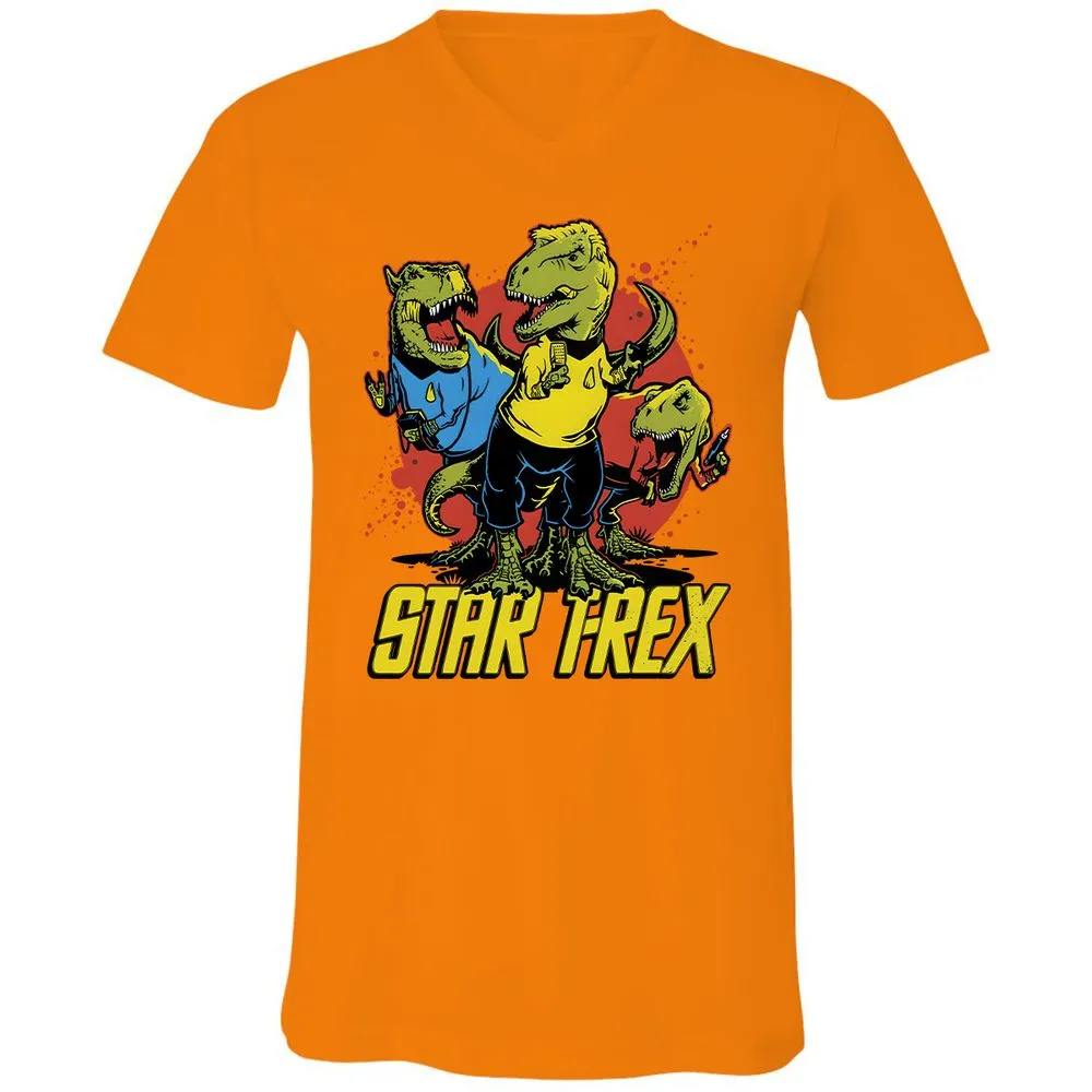 Unisex V-Neck T-Shirt - UBLKUJKQ - Orange - 11