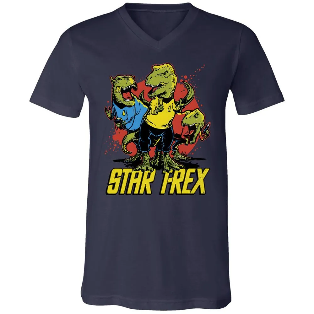 Unisex V-Neck T-Shirt - UBLKUJKQ - Navy - 2