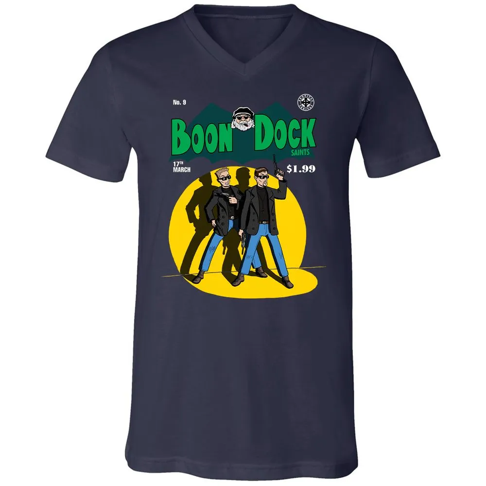 Unisex V-Neck T-Shirt - N6PHKSTJ - Navy - 2