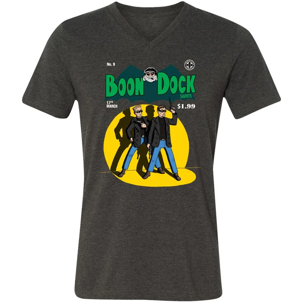 Unisex V-Neck T-Shirt - N6PHKSTJ - Dark Grey Heather - 8