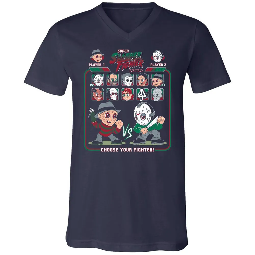 Unisex V-Neck T-Shirt - 73X137DC - Navy - 2