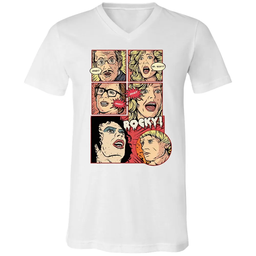 Unisex V-Neck T-Shirt - YL2EF6FS - White - 5