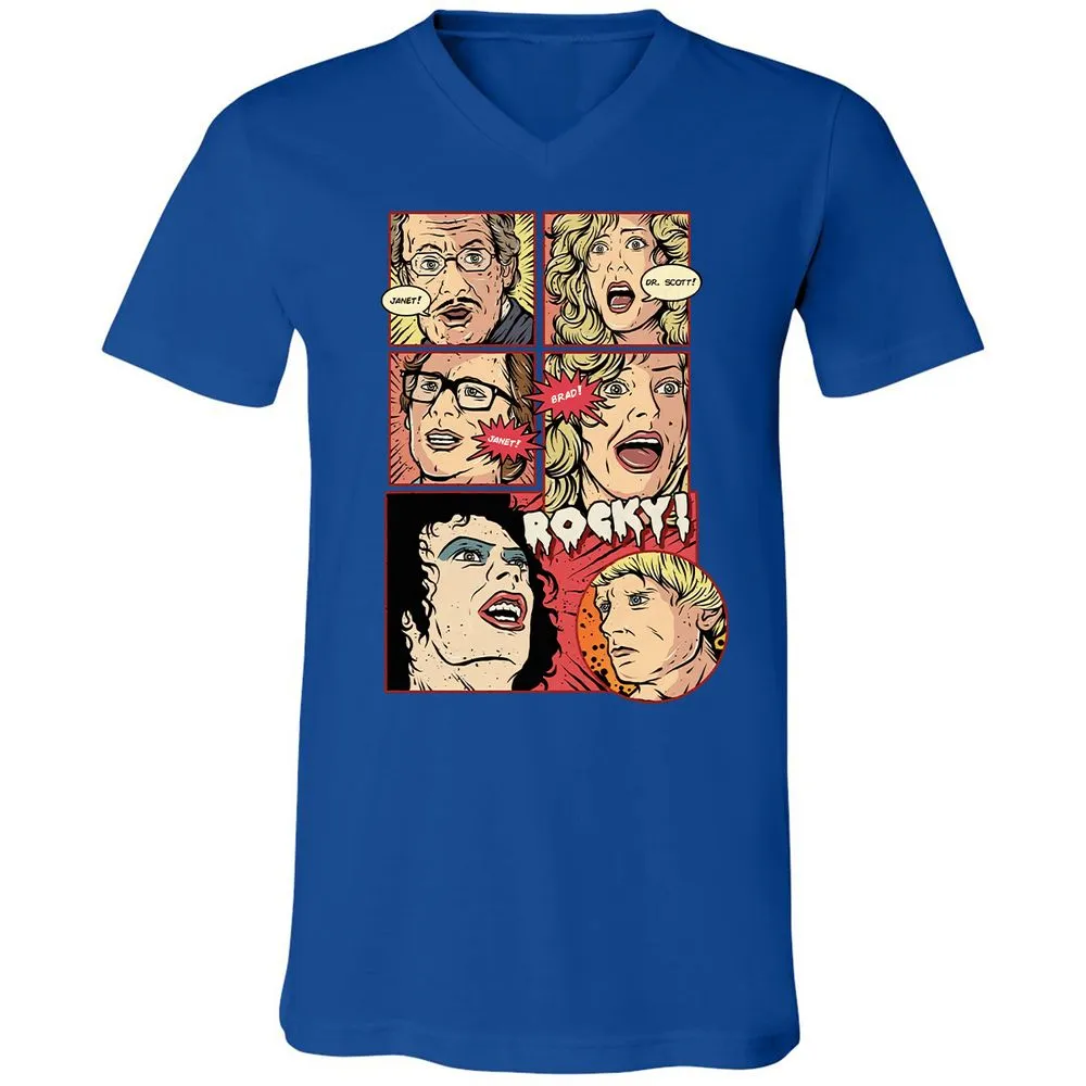 Unisex V-Neck T-Shirt - YL2EF6FS - True Royal - 4