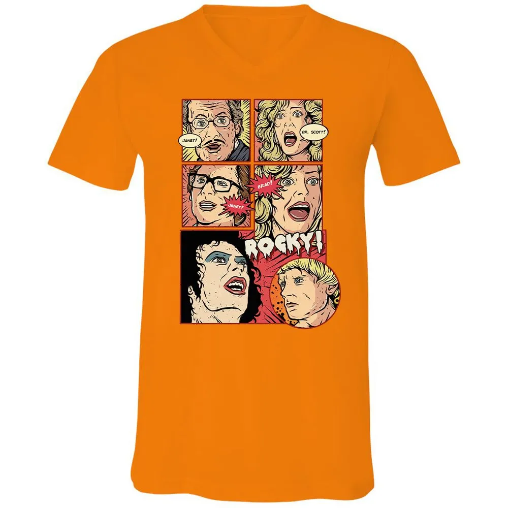 Unisex V-Neck T-Shirt - YL2EF6FS - Orange - 11
