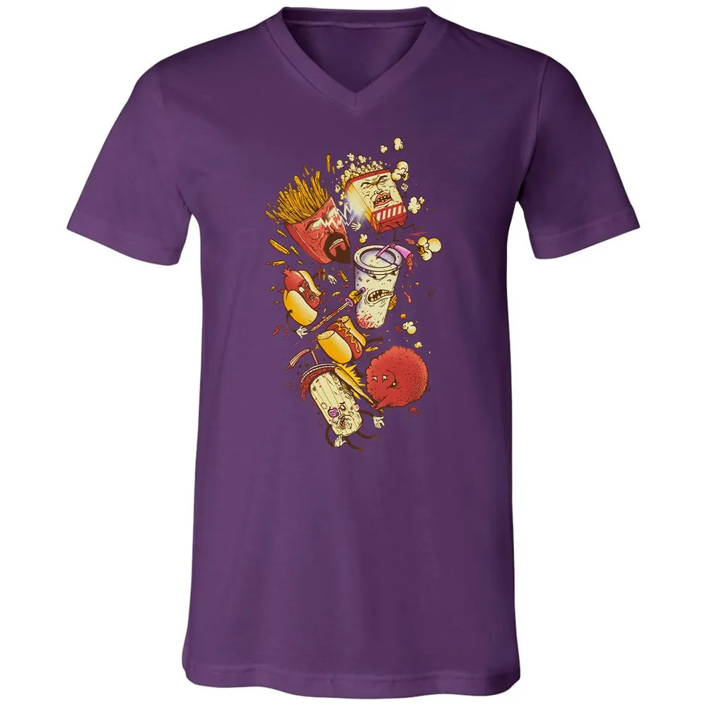 Unisex V-Neck T-Shirt - EFBJG8E1 - Team Purple - 9