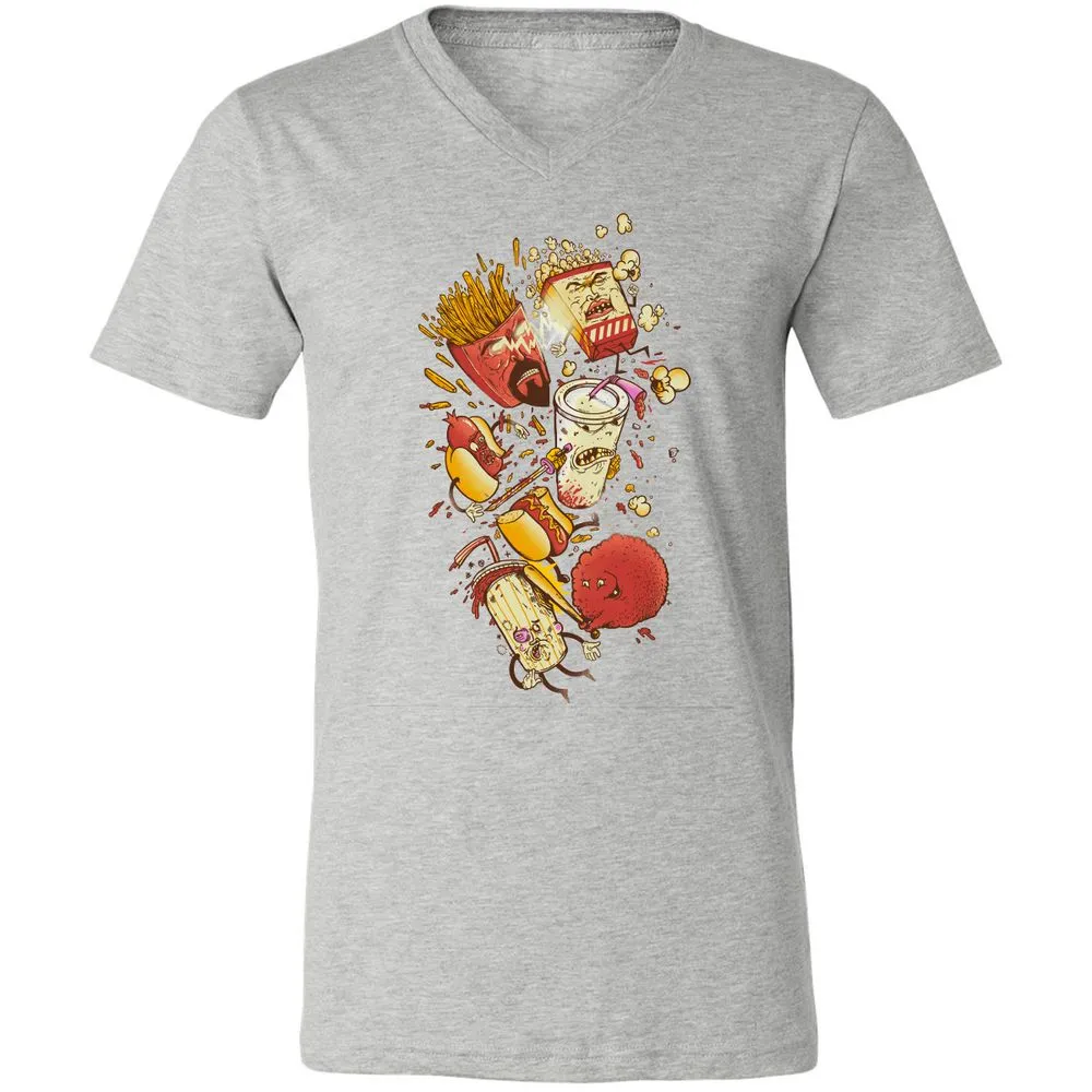 Unisex V-Neck T-Shirt - EFBJG8E1 - Athletic Heather - 7