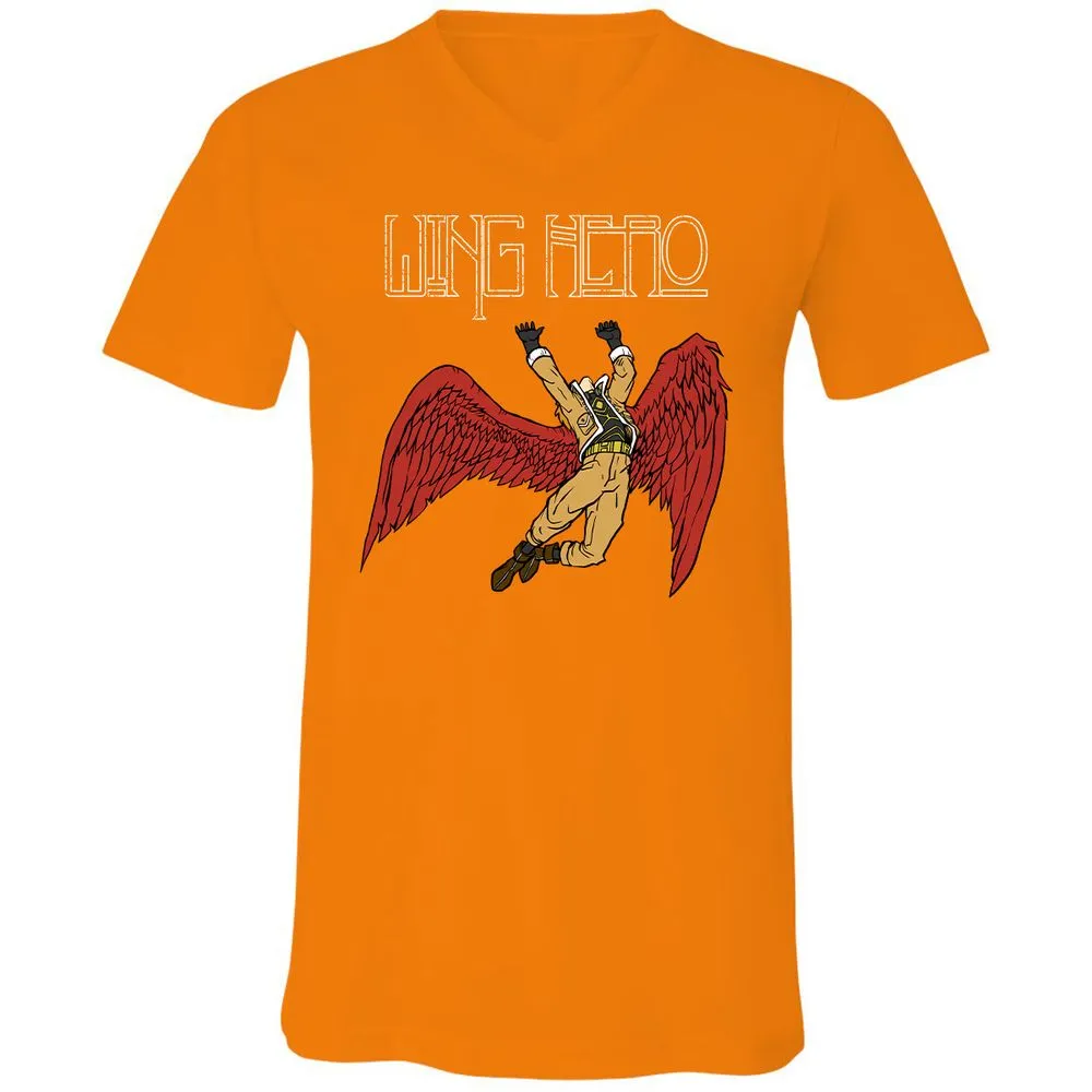 Unisex V-Neck T-Shirt - VNZKE7MQ - Orange - 11