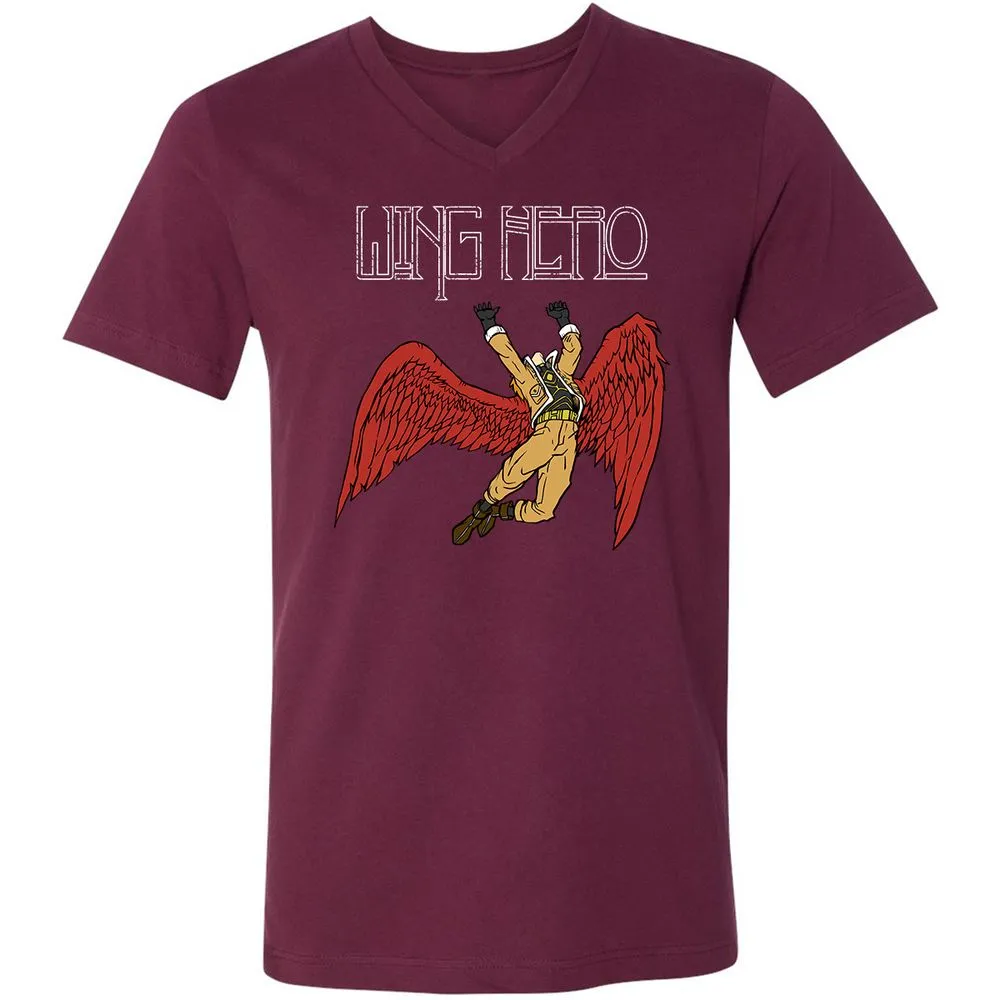Unisex V-Neck T-Shirt - VNZKE7MQ - Maroon - 6