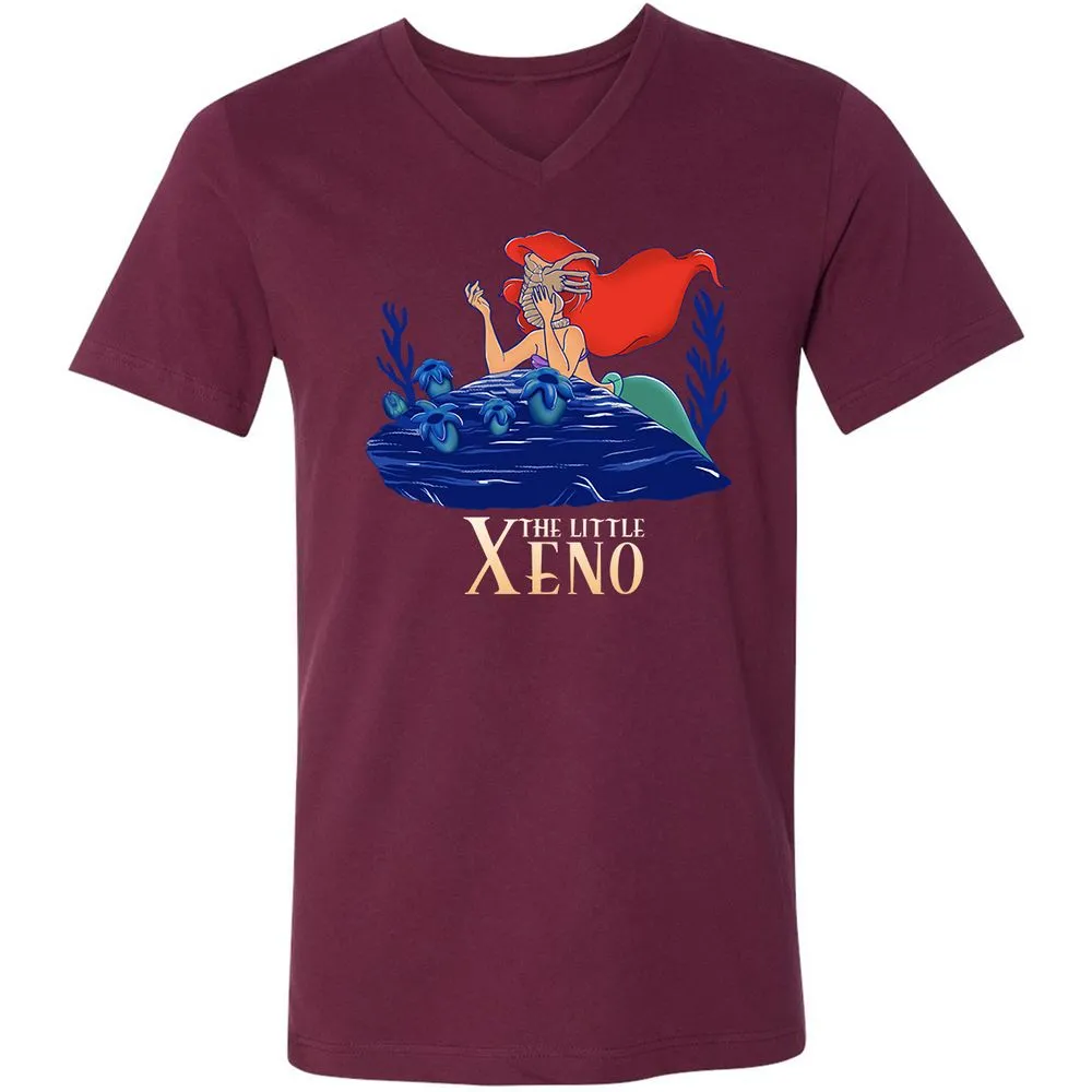 Unisex V-Neck T-Shirt - TLYVZNB7 - Maroon - 6