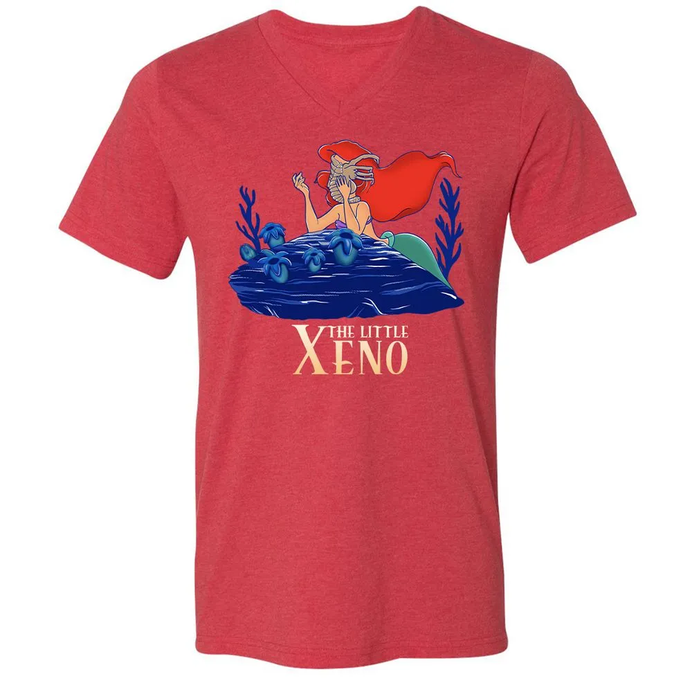 Unisex V-Neck T-Shirt - TLYVZNB7 - Heather Red - 16