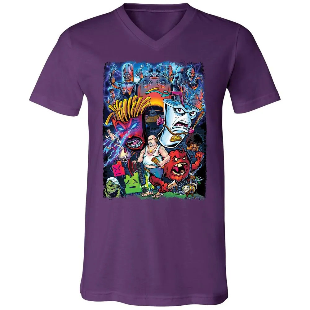 Unisex V-Neck T-Shirt - R9L8J571 - Team Purple - 9