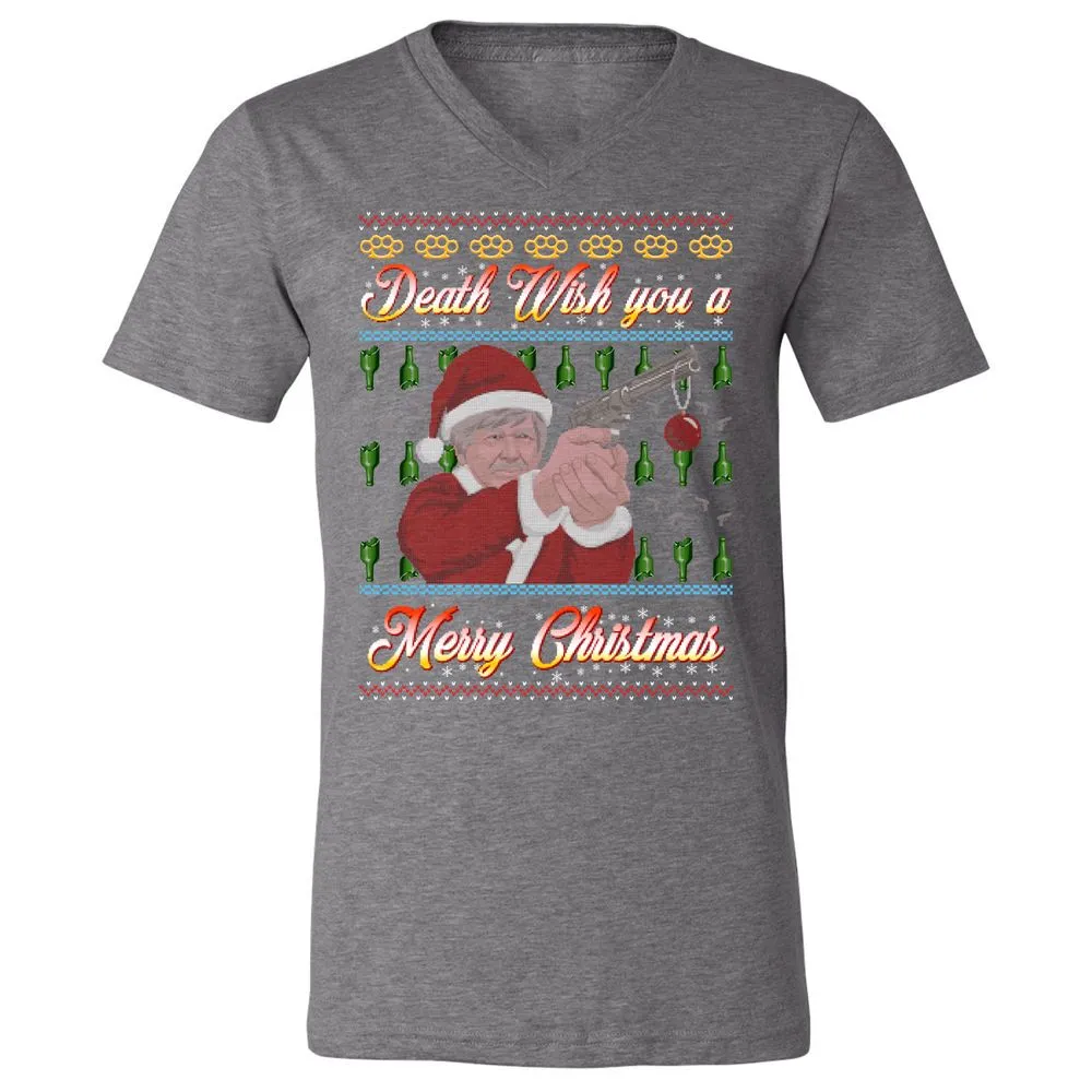 Unisex V-Neck T-Shirt - FZVM2GH4 - Deep Heather - 13