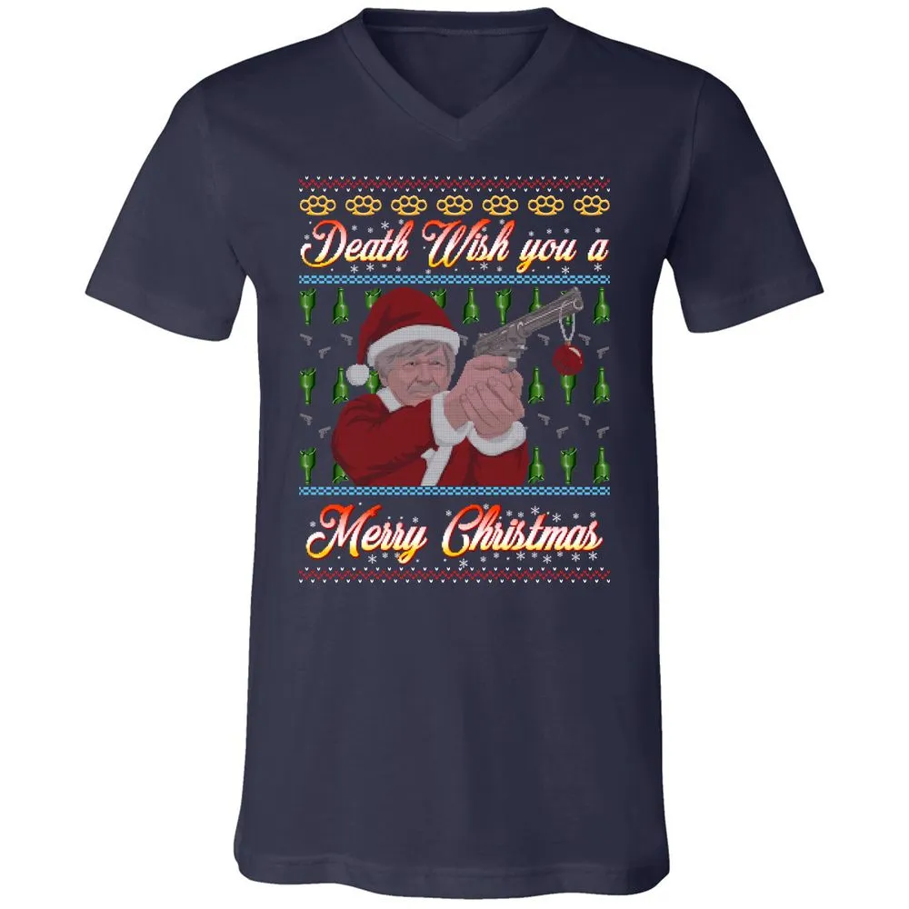 Unisex V-Neck T-Shirt - FZVM2GH4 - Navy - 2