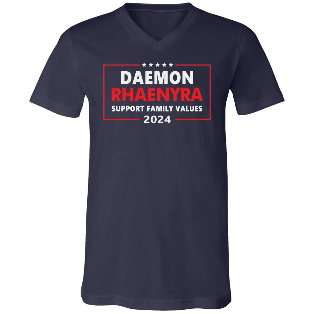 Unisex V-Neck T-Shirt - YTQ5JCNS - Navy - 2