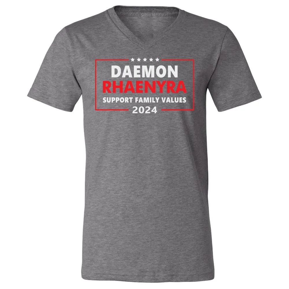 Unisex V-Neck T-Shirt - YTQ5JCNS - Deep Heather - 13