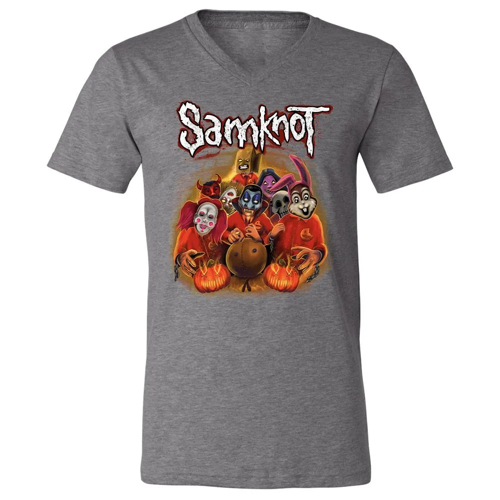 Unisex V-Neck T-Shirt - NR4DX82Q - Deep Heather - 13