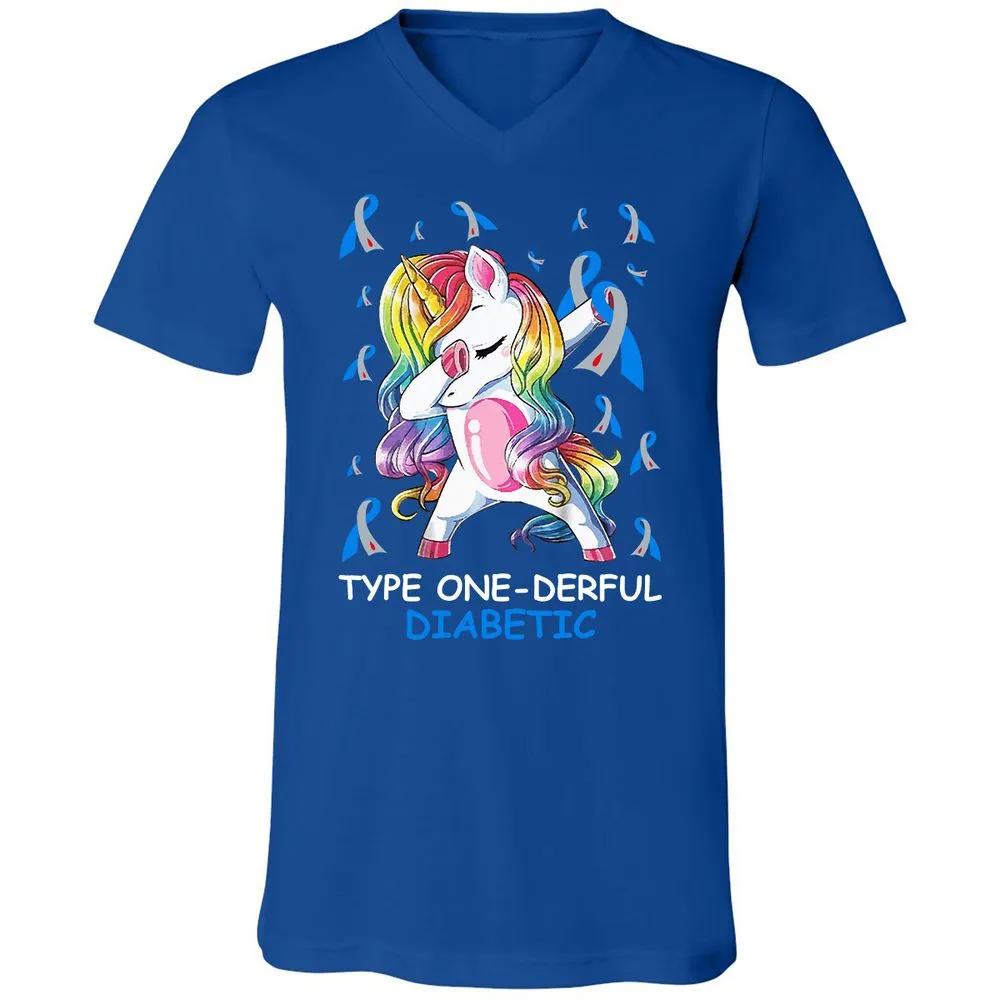 Unisex V-Neck T-Shirt - DN3RWF9Z - True Royal - 4