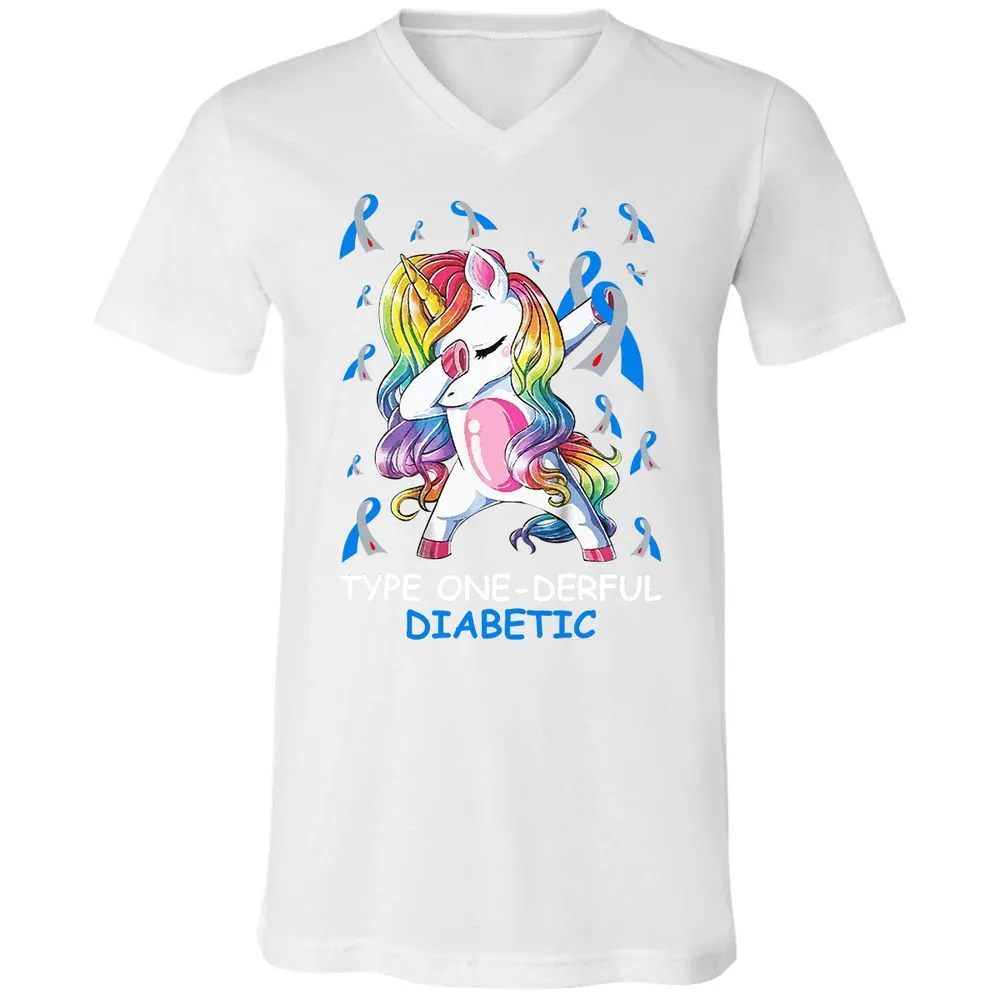 Unisex V-Neck T-Shirt - DN3RWF9Z - White - 5