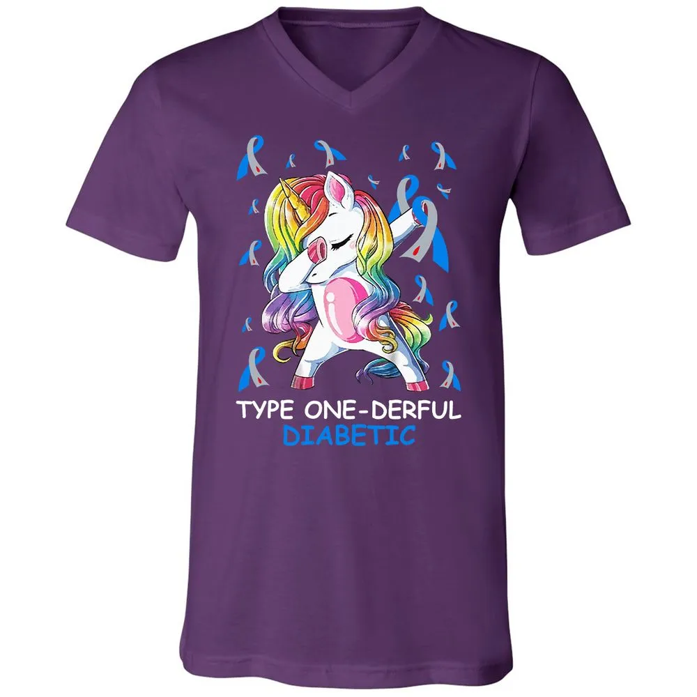 Unisex V-Neck T-Shirt - DN3RWF9Z - Team Purple - 9
