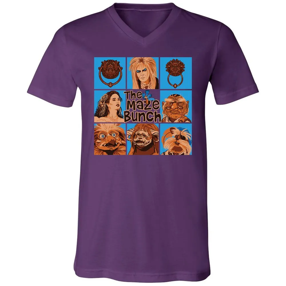 Unisex V-Neck T-Shirt - 4XBNXZZ5 - Team Purple - 9