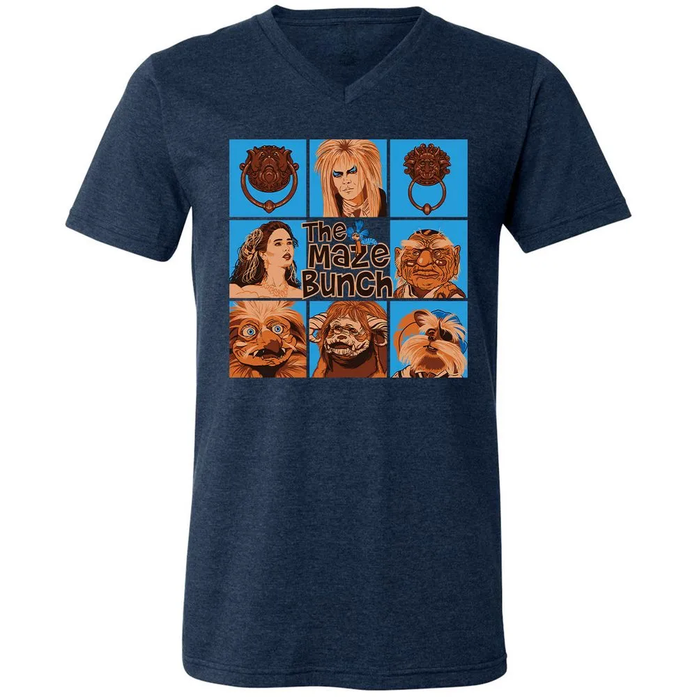 Unisex V-Neck T-Shirt - 4XBNXZZ5 - Heather Navy - 15