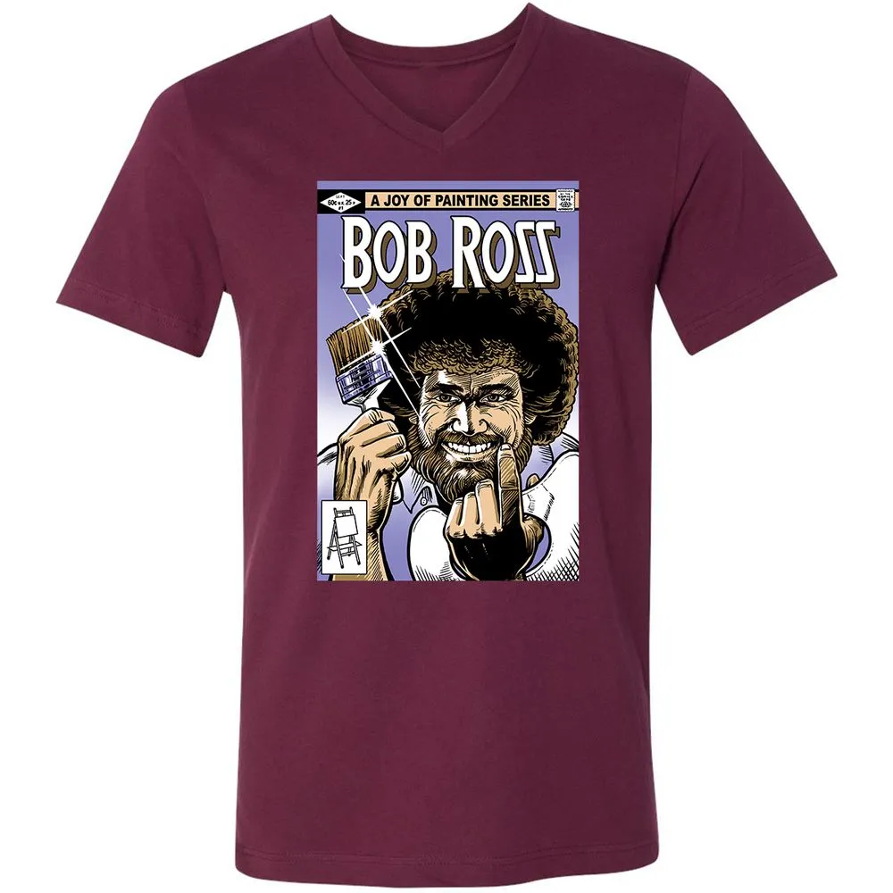 Unisex V-Neck T-Shirt - XV6DHUEZ - Maroon - 6