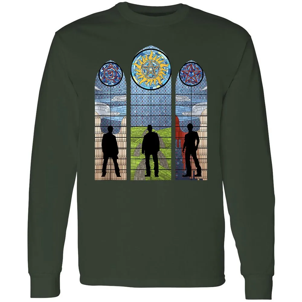 Long Sleeve T-Shirt - YDJK9U5Y - Forest Green - 4