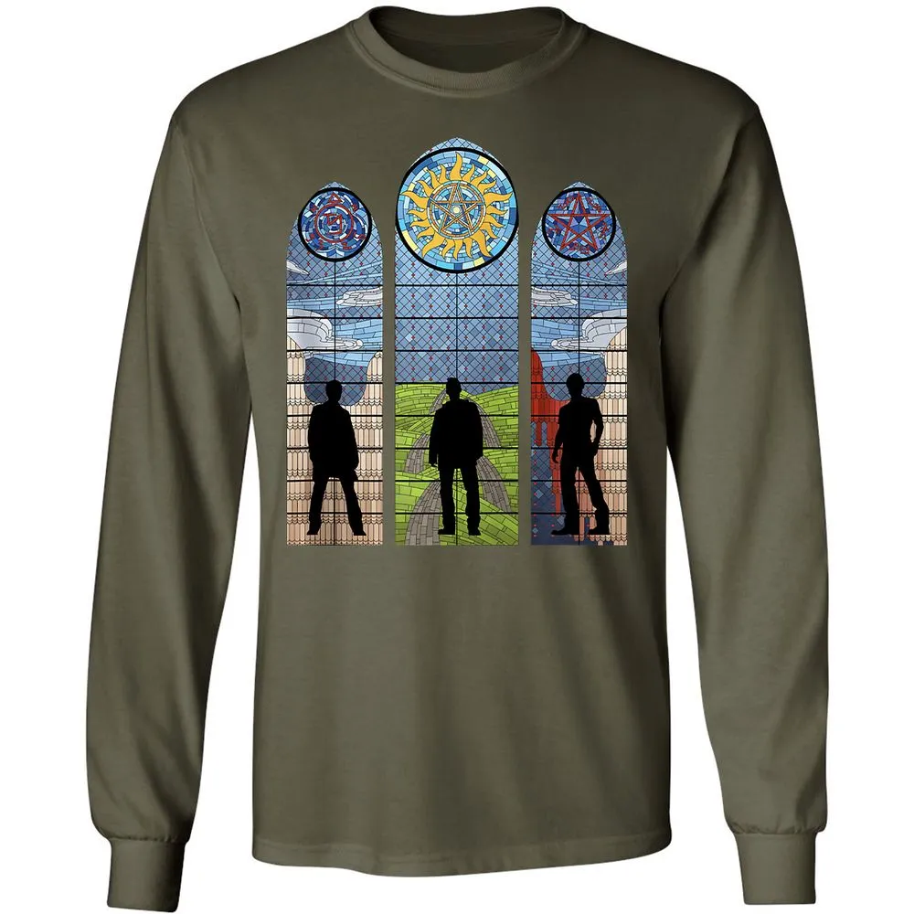 Long Sleeve T-Shirt - YDJK9U5Y - Military Green - 16