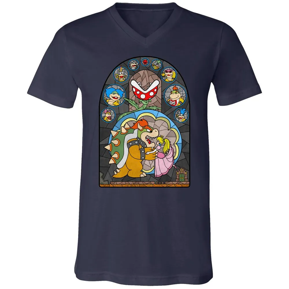 Unisex V-Neck T-Shirt - ZTB5GS8S - Navy - 2